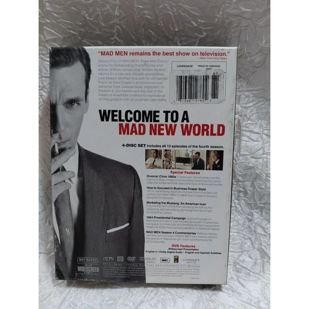 Mad Men Season Four Complete Tv Series Dvd Collection With Special Features - Picture 3 of 6